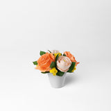 preserved orange and peach flower arrangement for yachts 
