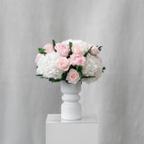 Preserved pink, blush and white flower arrangement for yachts