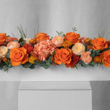 Preserved orange long low flower arrangement for yachts 