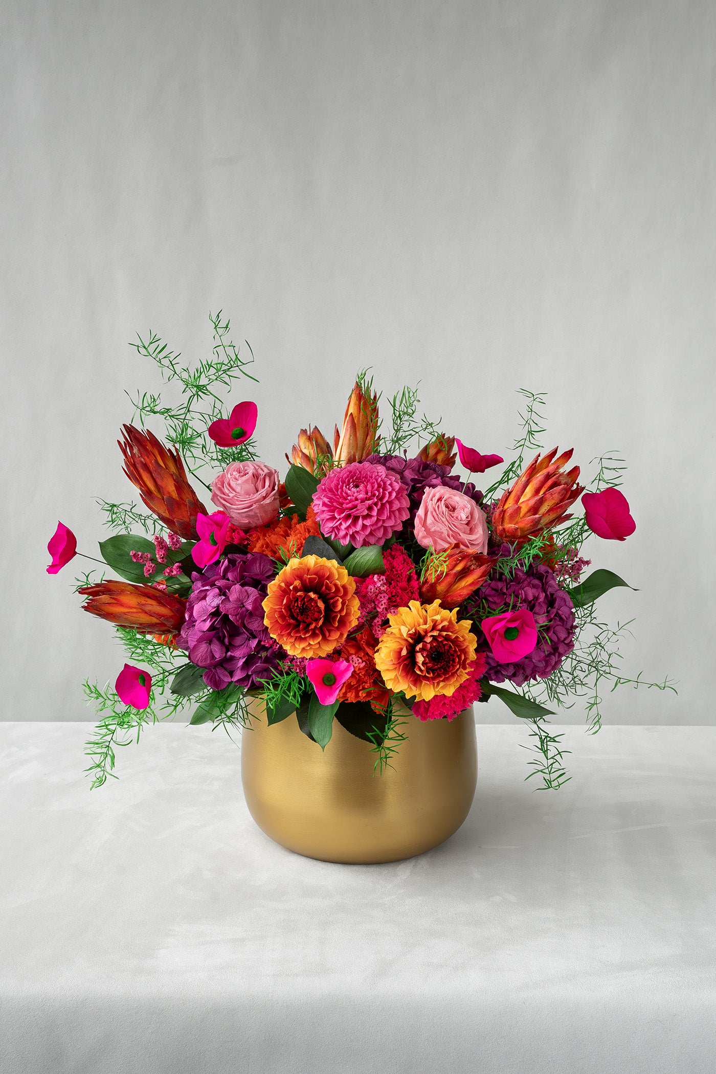 Preserved tropical flower arrangement
