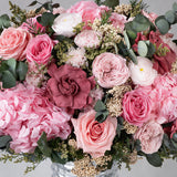 Preserved pink mixed flower arrangement for yachts