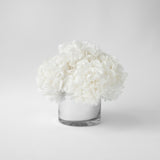 Preserved white hydrangea arrangement for yachts