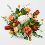 PRESERVED ORANGE AND YELLOW FLOWERS ARRANGEMENT FOR YACHTS