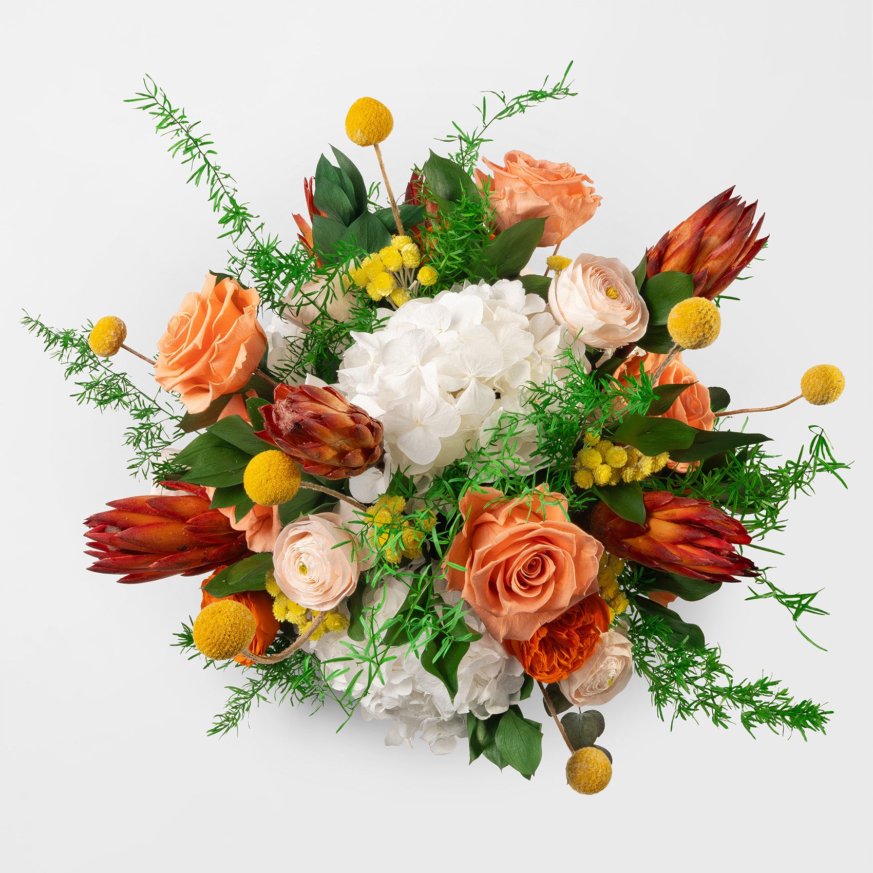 PRESERVED ORANGE AND YELLOW FLOWERS ARRANGEMENT FOR YACHTS