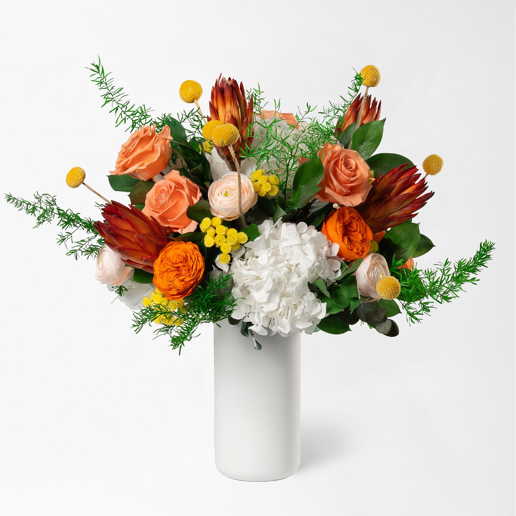 PRESERVED ORANGE AND YELLOW FLOWERS ARRANGEMENT FOR YACHTS